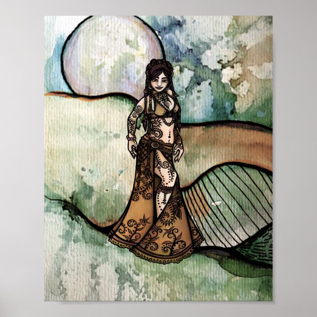 Poster Danseuse du ventre Capricorne                      (Devant)