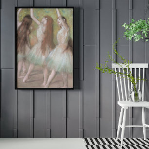 Poster Danseuses Vertes par Edgar Degas, Art de Ballet Vi