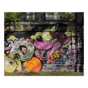 Poster Dansez Avec Le Graffiti Wolf
