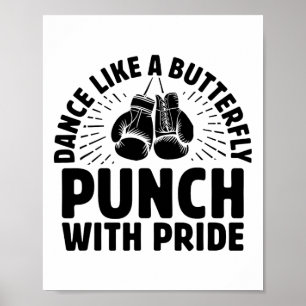 Poster Dansez Comme Un Punch De Papillon Avec Un Sport De