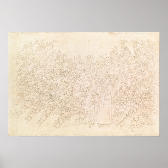 Poster Dante et Béatrice, de Dante's `Divine (Devant)