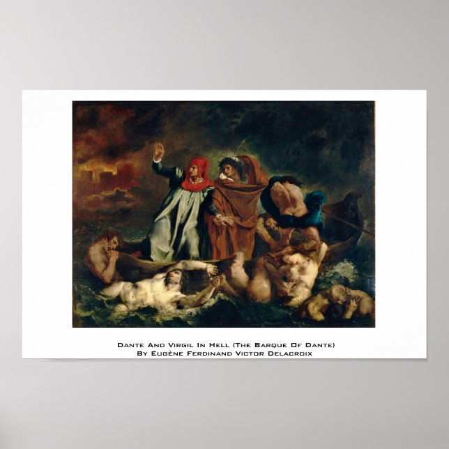 Poster Dante Et Virgile En Enfer (Le Barque De Dante) (Devant)