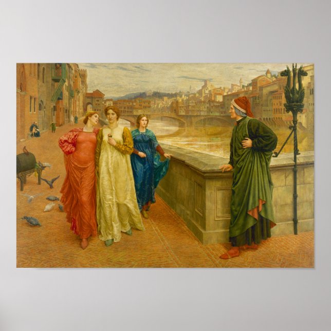 Poster Dante Meeting Beatrice (Devant)