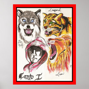 Poster Dante's Inferno, Canto I Print