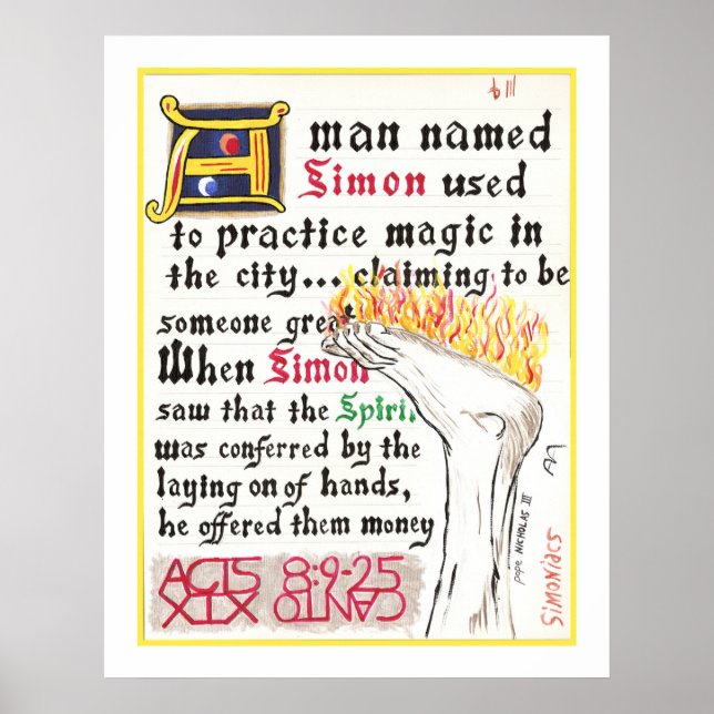 Poster Dante's Inferno, Canto XIX Print (Devant)