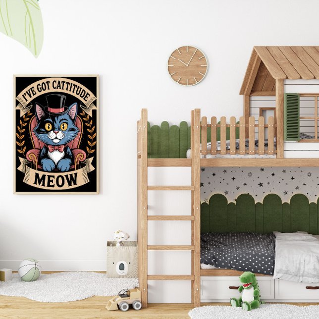 Poster Dapper Feline avec attitude (Créateur téléchargé)