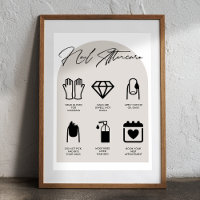 Poster d'après-garde du clou de salon moderne