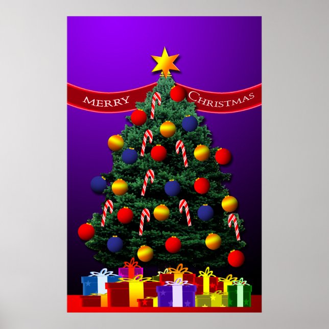 Poster d'arbre de Noël pour votre mur (Devant)