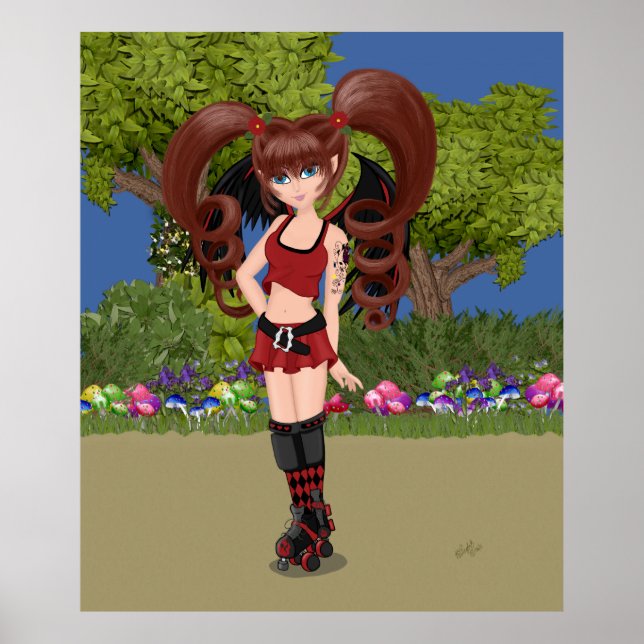 Poster Darby la fée du Roller Derby (Devant)