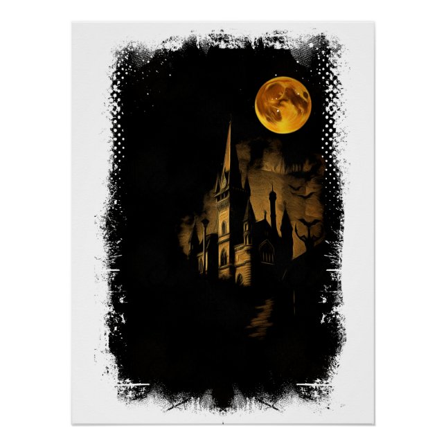 Poster Dark Château de l'éternelle Nuit thème d'horreur (Devant)