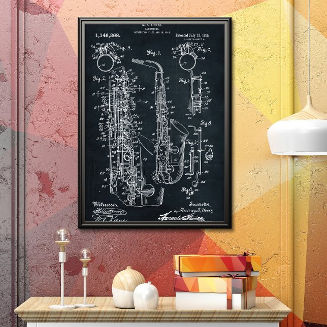 Poster Dark Gray | Brevet saxophone (Créateur téléchargé)