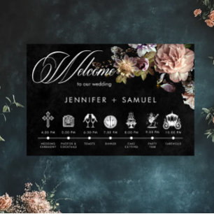 Poster Dark Moody Pastel Opulent Floral Ordre des événeme