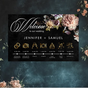 Poster Dark Moody Pastel Opulent Floral Ordre des événeme