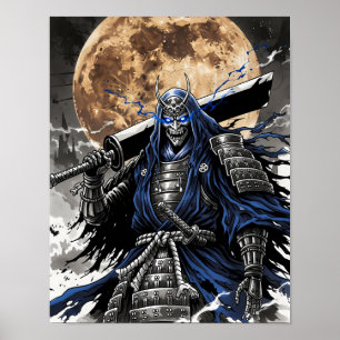 Poster Dark Samurai Demon Warrior