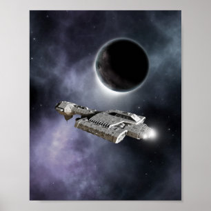 Poster Dark World - Science Fiction Battle Cruiser