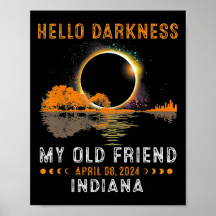 Poster Darkness My Old Friend Total Eclipse 2024 Indiana