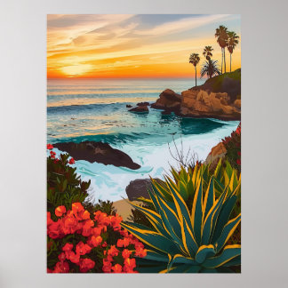 Poster d'art Abstrait de Laguna Beach, Californie