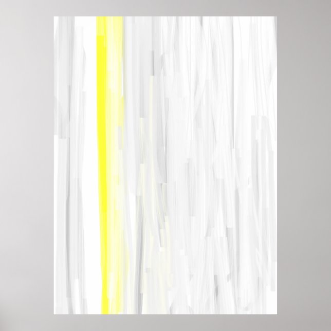 Poster d'art Abstrait gris et jaune (Devant)