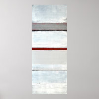 Poster d'art Abstrait gris et rouge "empilé"
