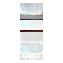 Poster d'art Abstrait gris et rouge "empilé"