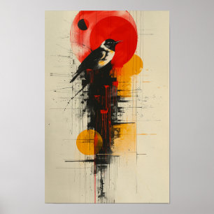 Poster d'art Abstrait minimaliste gras Contempor