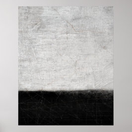 Poster d'art Abstrait noir et blanc "Niveaux" Impr