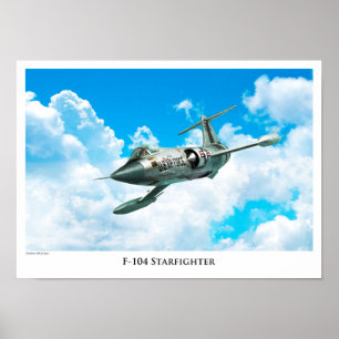Poster d'art aéronautique "F-104 Starfighter"