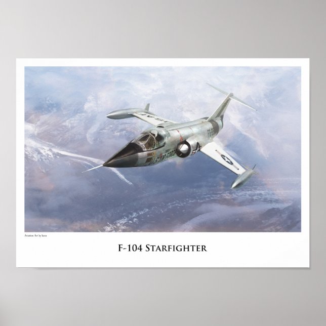 Poster d'art aéronautique "F-104 Starfighter" (Devant)