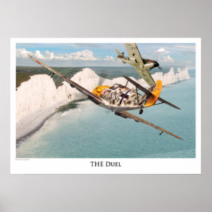 Poster d'art aéronautique "Messerschmitt Bf 109"