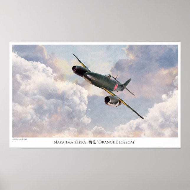 Poster d'art aéronautique "Nakajima Kikka" (Devant)