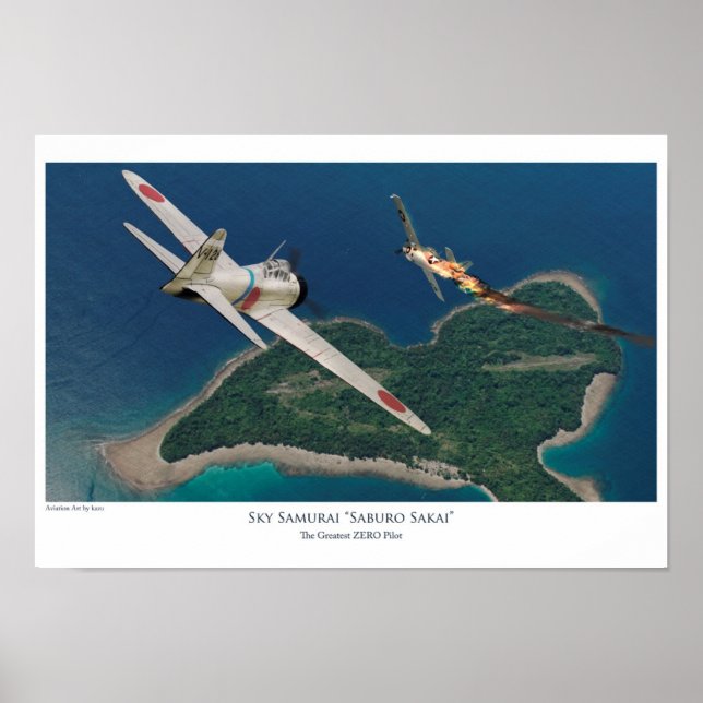 Poster d'art aéronautique "Saburo Sakai" (Devant)