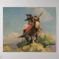 Poster d'art amérindien Wild Crow 1896