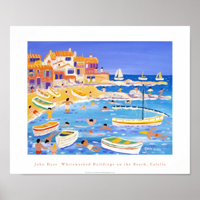 Poster d'art : Bâtiments blanchis à la chaux, Cale (Devant)