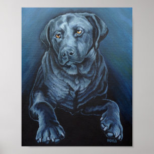Poster d'art Black Labrador Français Retriever Imp