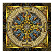 Poster d'art Celtic Compass FIne