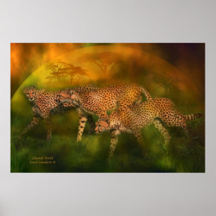 Poster d'art Cheetah World / Imprimer
