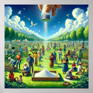 Poster d'art chrétien du sel de la Terre