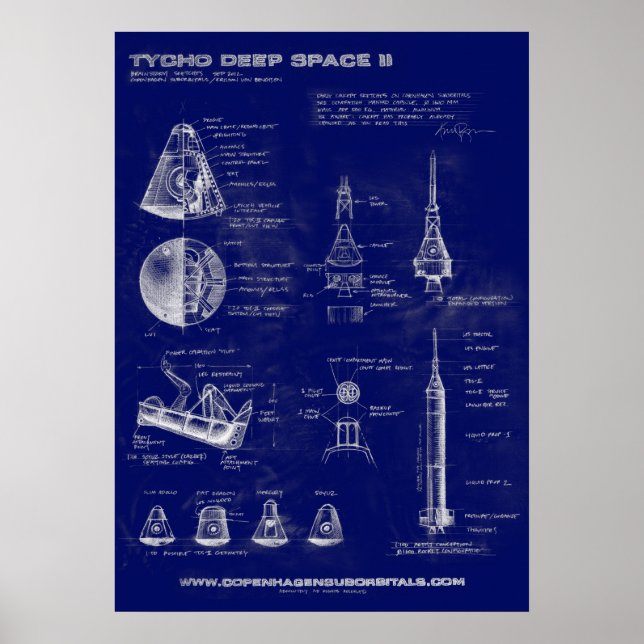 Poster d'art conceptuel Tycho Deep Space II (Devant)