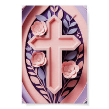 Poster d'art Cross Wall | Conception minimale de l