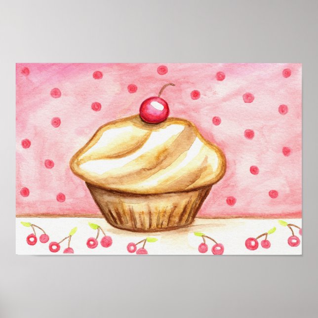 Poster d'art Cupcake Imprimer (Devant)