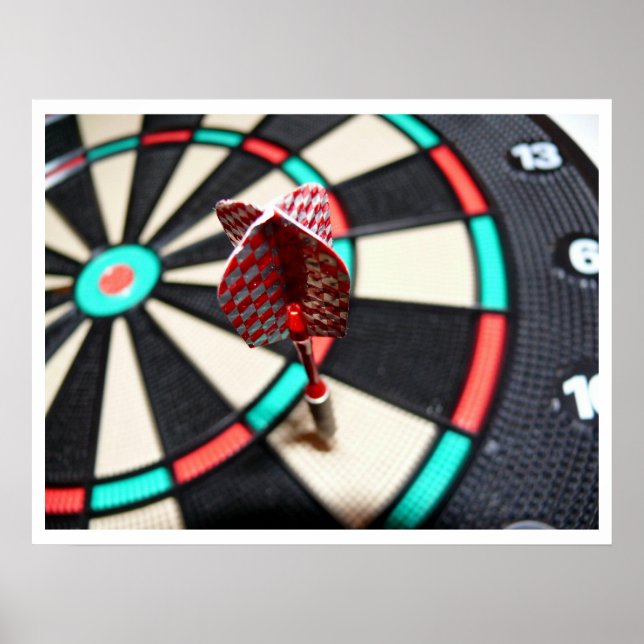 Poster Dart dans Dartboard (Devant)