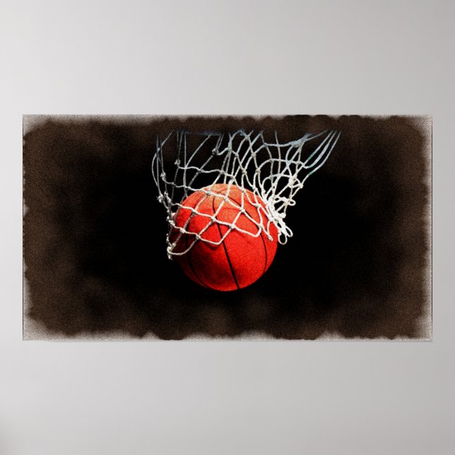 Poster d'art de basket-ball (Devant)