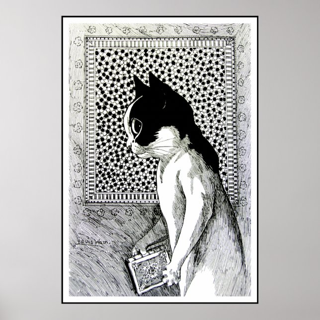 Poster d'art de chats vintage Louis Wain (Devant)