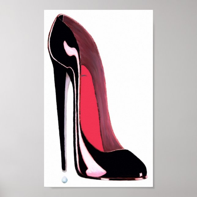 Poster d'art de chaussure haute talon Stiletto noi (Devant)