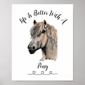Poster d'art de cheval Pony Wall