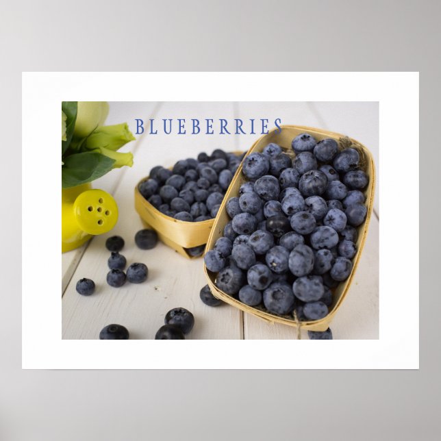 Poster d'art de cuisine Blueberries (Devant)