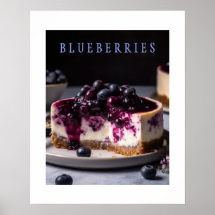 Poster d'art de cuisine Blueberries