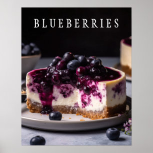 Poster d'art de cuisine Blueberries