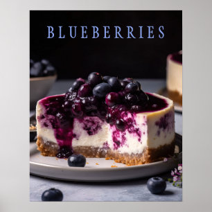 Poster d'art de cuisine Blueberries
