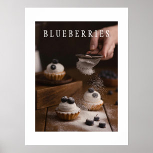 Poster d'art de cuisine Blueberries
